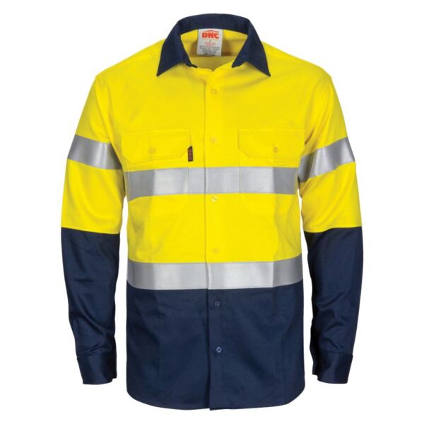 Paton Saint Flame Retardant 2 Tone Cotton Long Sleeve Shirt with 3M F/R Tape Thumbnail